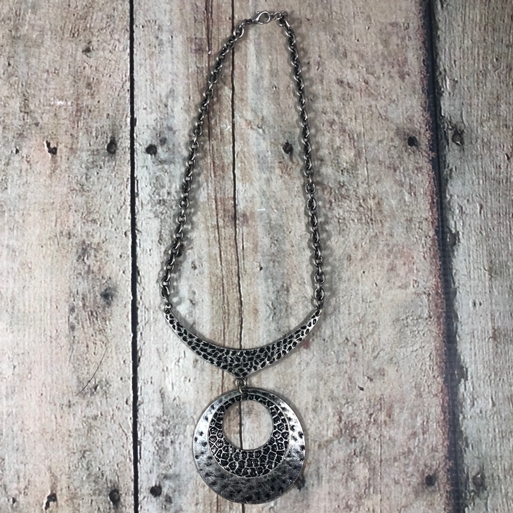 Aztec Style Silver Necklace